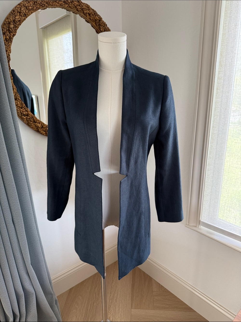 AYR Navy Open-Front Tailored Blazer
